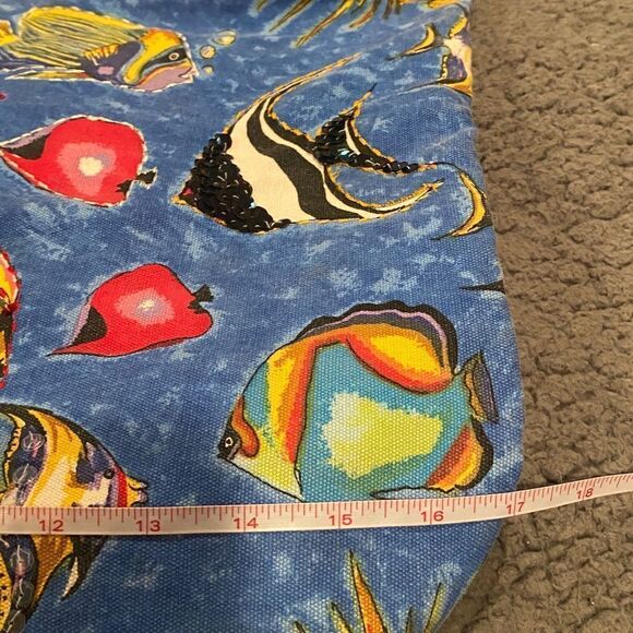 Anna Ormsby Fish Tote Purse Beach Bag Purse Tropical Fish - Picture 3 of 12